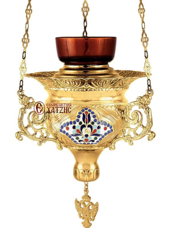 Καντήλι Κρεμαστό Βυζαντινό Σμαλτάκι Φλόγα