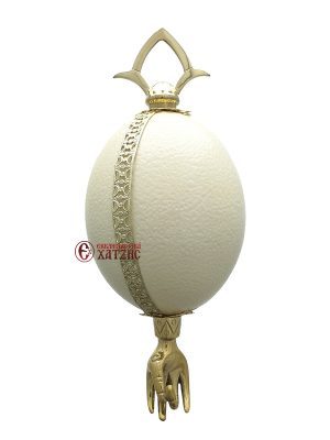 Αυγό Στρουθοκαμήλου Με Ορειχάλκινο Χεράκι